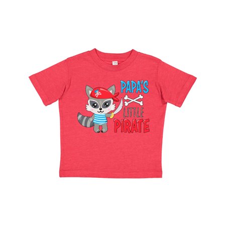 

Inktastic Papa s Little Pirate Cute Raccoon with Sword Gift Toddler Boy or Toddler Girl T-Shirt