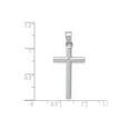 thumbnail image 3 of 14k White Gold Latin Cross Pendant Necklace for Men and Women Minimalist Unisex Jewelry with High Shine Finish Spiritual and Classic Faith Design for Everyday Wear, 3 of 6