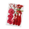 thumbnail image 3 of Flores prensadas secas Strade Fareast Limited Material de fabricación DIY para pantallas de rojo puro, 3 of 8