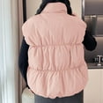 thumbnail image 5 of Maean Puffer Vest for Womens Lightweight Jackets Stand Collar Sleeveless Padded Button Jacket Coat, 5 of 6