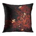 thumbnail image 1 of BOSDECO Red Abstract Floral Autumn Beautiful Beauty Corner Creativity Pillow Case Pillow Cover 18x18 inch, 1 of 1