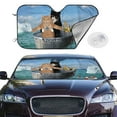 thumbnail image 2 of Balery Two Brave Cats Are Floating On The Sea Iceberg Print Car Windshield Sun Shade,Windshield Sunshade for Car Pickup Truck SUV Accessories-Medium, 2 of 7