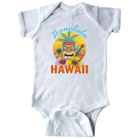 

Inktastic Honolulu Hawaii Funny Tiki Gift Baby Boy or Baby Girl Bodysuit