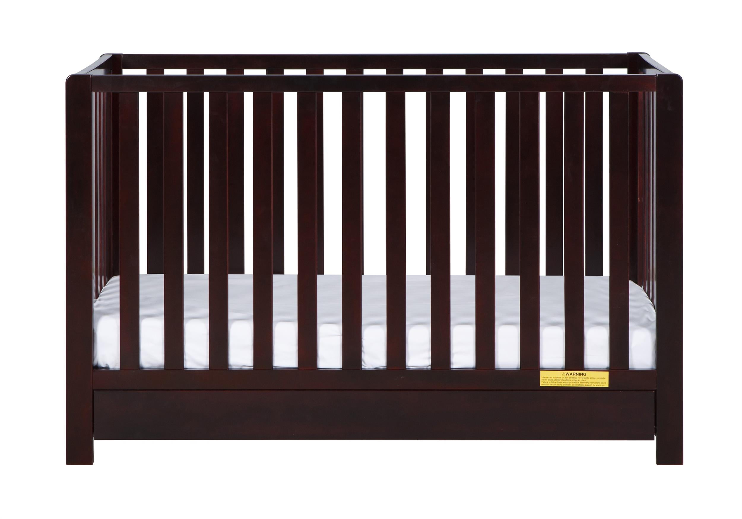 AFG Baby Furniture Emma 4-in-1 Convertible Crib with Drawer, Espresso