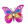 thumbnail image 3 of CarpNettore Iron Butterfly Wall Decor Ornament Butterfly Wall Art Sculpture for Garden Front Pink, 3 of 9