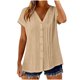 thumbnail image 5 of Camisetas de Manga Corta Extra Larga para las Mujeres con Cuello en V Botón Placa con Cuello Blusa de Túnica, Camisa de Manga Larga Azul Claro Mujeres, 5 of 8