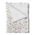 thumbnail image 2 of Tea Party Soft Flannel Fleece Throw Blanket, Doodle Style Crockery Illustration of Floral Patterned Kettles and Cups, Cozy Plush for Indoor and Outdoor Use, 60" x 80", Red Black White, by Ambesonne, 2 of 5