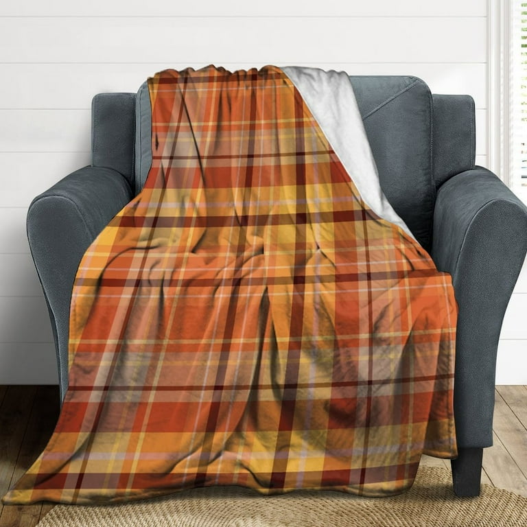 Orange flannel blanket sale
