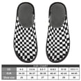 thumbnail image 5 of IAUYY Memory Foam House Slippers Suitable for Both Men and Women. Comfortable, Anti-Slip Plush Flat-Bottomed Slippers The Best Holiday Gift Black-and-white Checkered Area, 5 of 9