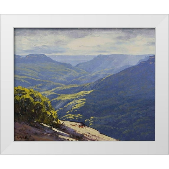 Gercken, Graham 24x20 White Modern Wood Framed Museum Art Print Titled - Blue Mountains