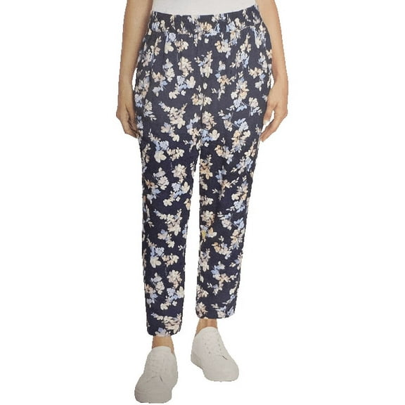 Jessica Simpson Ladies? Printed Pull-on Pant 1583709 (Navy Flowers, Medium)