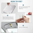 thumbnail image 2 of Car Sun Visor Photo Holder, Acrylic Magnetic Personalized Photo Holder for Adding Family or Personal Photos 4pcs,4 x Car Visor Clip,Transparent, 2 of 4