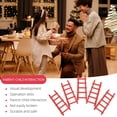 thumbnail image 4 of Wooden Miniature Ladder for Decor Red Color Safe Durable Crafted with Detail 5 Pieces, 4 of 8