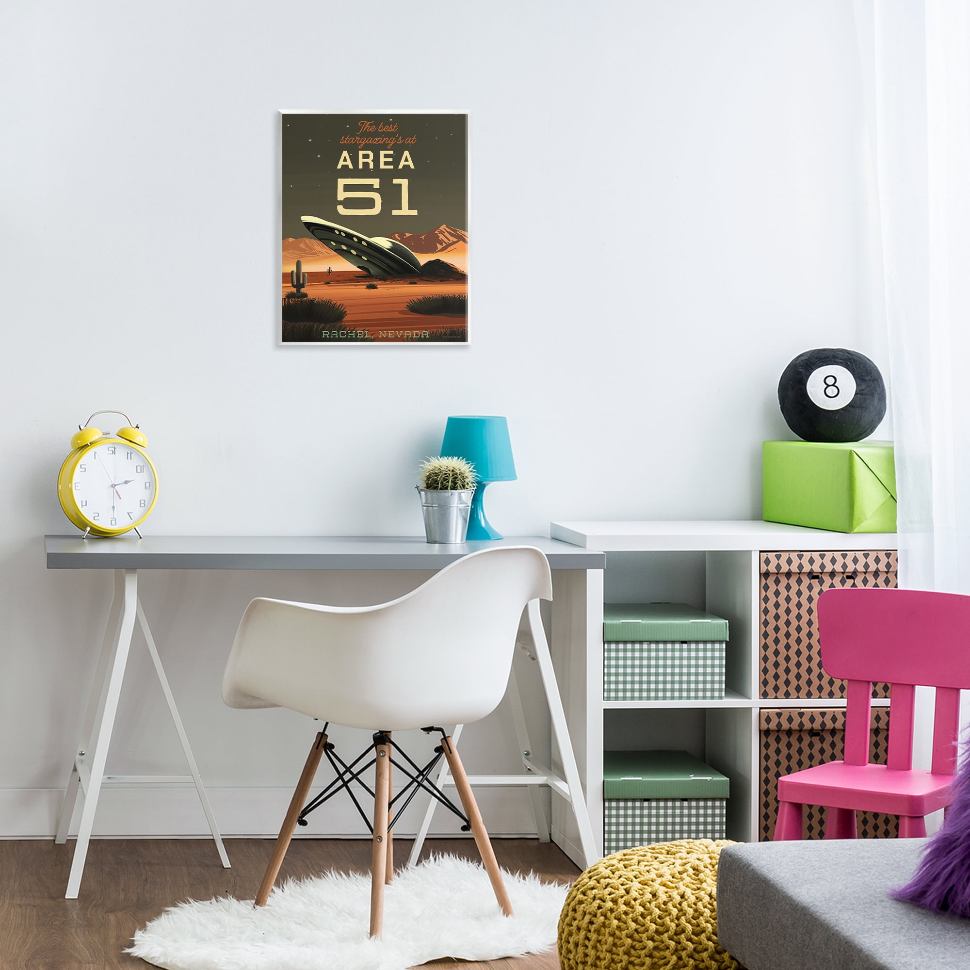 Stupell Industries Stargazing Area 51 Wall Plaque Art, design by Omar Escalante
