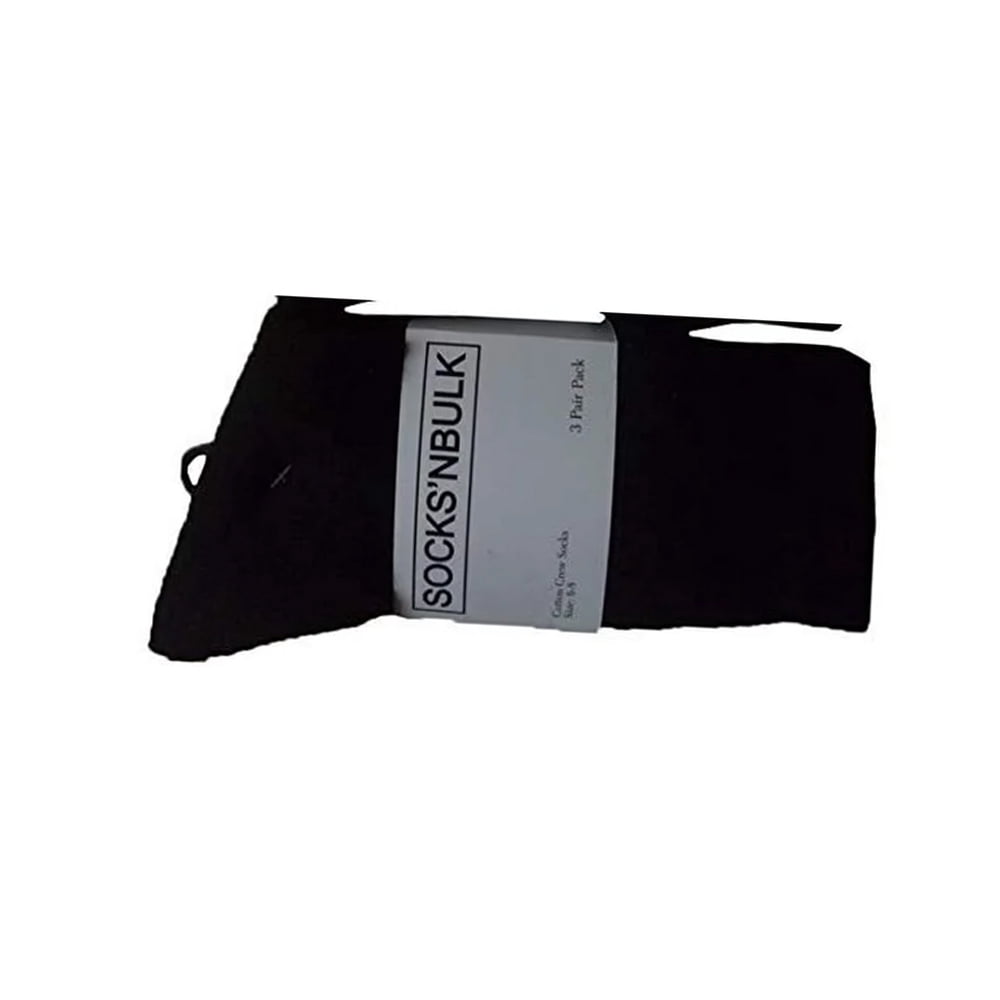SOCKS'NBULK 60 Pairs Mens Wholesale Bulk Sports Crew, Athletic Socks Case Pack Options, Size 10-13 (Mens - Black Crew)
