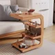 thumbnail image 2 of Sofá lateral de madera maciza, varias salas de estar móviles con armario lateral con ruedas, estante para mesita de noche, mesa pequeña de café sencilla para el hogar, 2 of 4