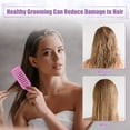 thumbnail image 6 of Unique Bargains Vent Hair Brush Detangling Brush for Women and Men for Curly Wavy Rose Red, 6 of 7