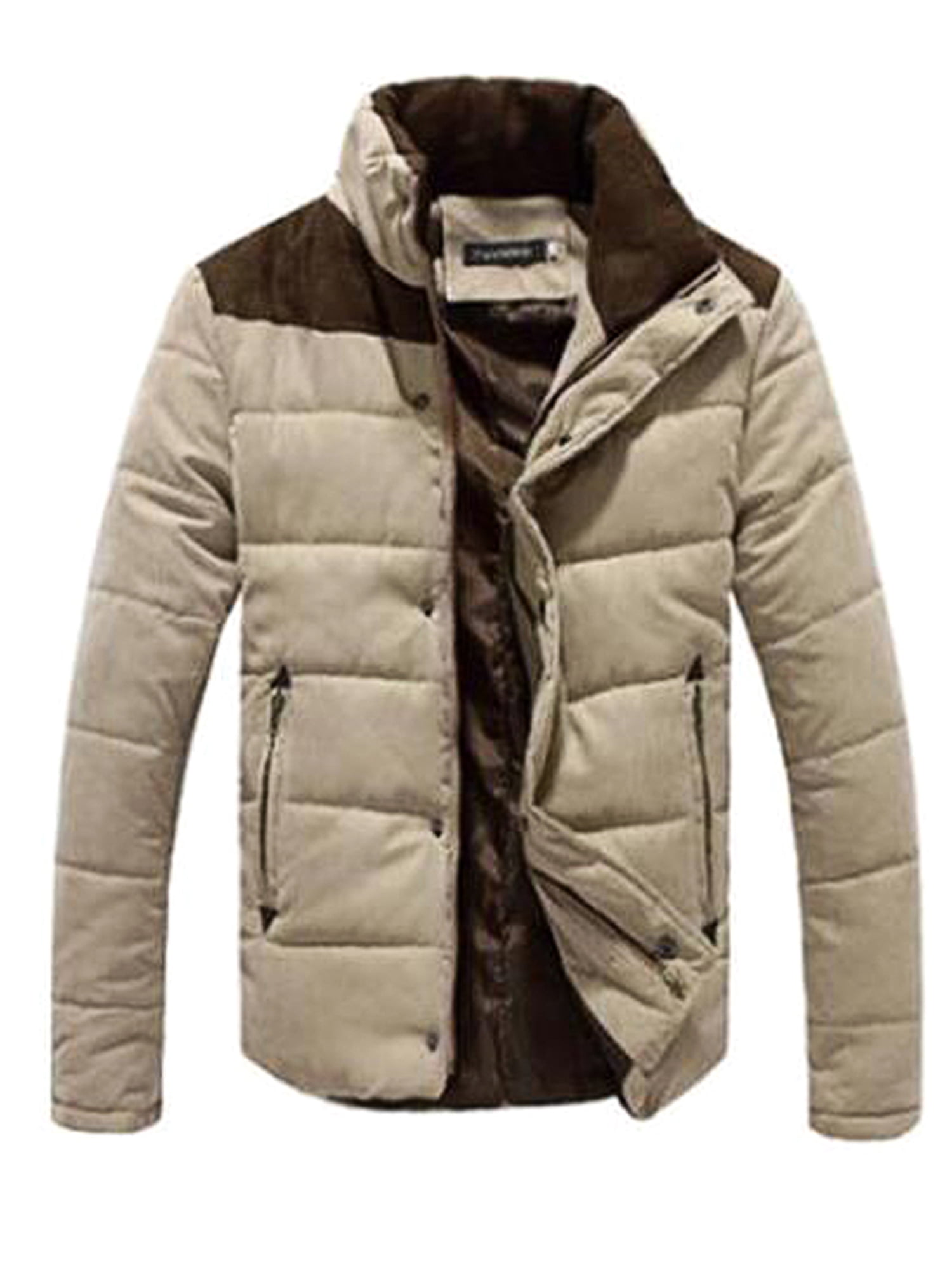 Men's Winter Warm Puffer Bubble Coat Quilted Padded Jacket Zipper ...