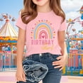 thumbnail image 2 of T-Shirt de Fête d'Anniversaire pour Enfants, T-Shirt Graphique à Manches Courtes et Col Rond, 95 % Polyester 5 % Élasthanne, Tissu Doux et Respirant, pour Garçons et Filles de 2 à 15 Ans, Tenue Décontractée, 2 of 6