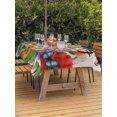 thumbnail image 3 of Outdoor Tablecloths with Umbrella Hole & Zipper, Spring Flowers Rectangle Tablecloth 52x70 Inch, Farmhouse Vintage Country Colorful Floral Waterproof Table Cloth, Patio/Pool/Picnic Table Covers, 3 of 8