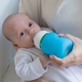 thumbnail image 4 of Dr. Brown's Options+ Wide-Neck Glass Baby Bottle Sleeve, 100% Silicone, Blue, BPA Free, 5 oz, 1 pack, 4 of 8