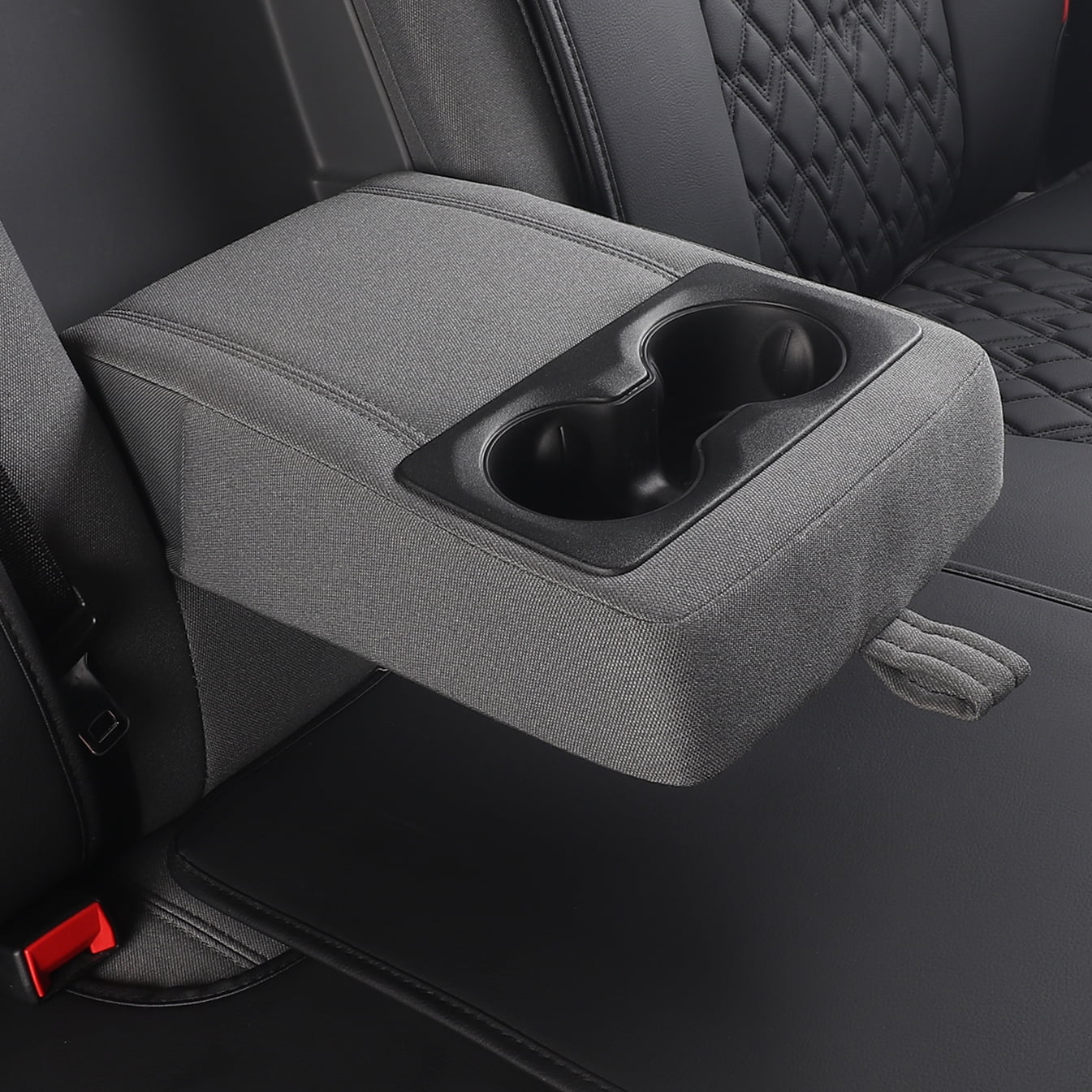JOJOBAY Car Seat Covers for Dodge Ram,Fit 2009-2025 1500/2500/3500 HD Pick-up Truck,Crew,Regular,Quad,Mega Cab,Waterproof Leather Seat Covers,Seat Covers Protectors (Rear Seat Cover,Black)