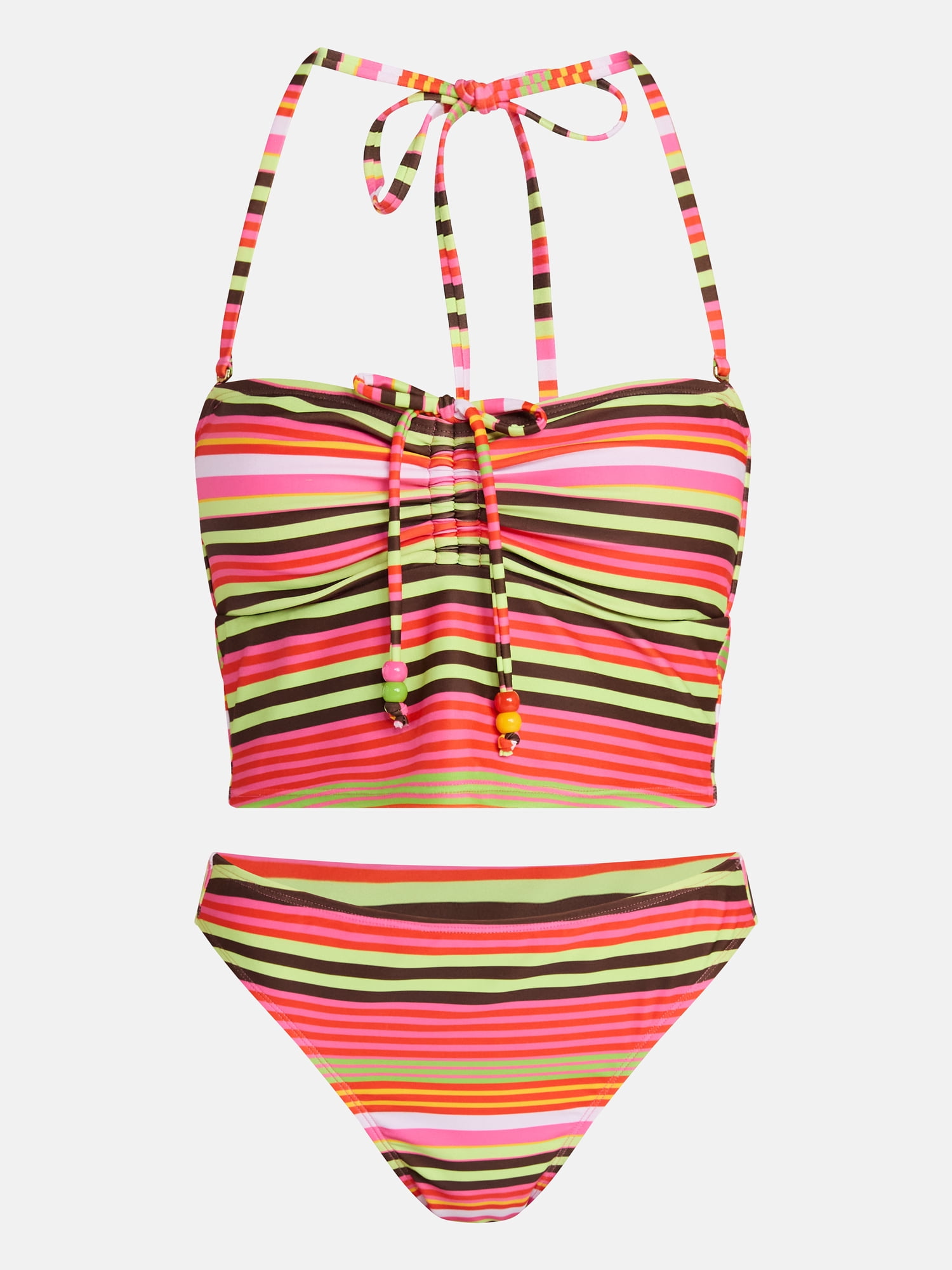 No Boundaries Striped Tankini Top, Women’s XXS-XXL