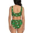 thumbnail image 3 of Daiia Cute Santa And Ho Ho Ho Women's Bikini Set Two Piece Swimsuit High Waisted Bikini Adjustable Straps Bikini Perfect for Beach, Pool, and Summer Vacation-Medium, 3 of 9
