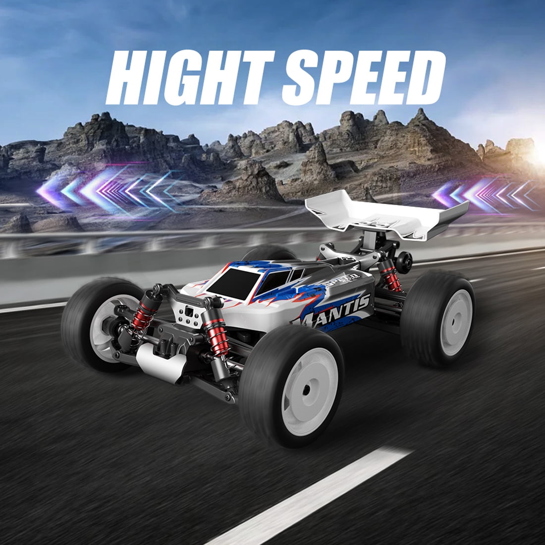 1:10 Scale 4WD RC Off-Road Truck 50KM/H High Speed, 2.4G Remote Control Car with 3 Batteries, Professional Suspension System, All-Terrain Electric Vehicle for Teens & Adults