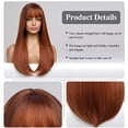 thumbnail image 4 of Long Straight Wig Long Wavy Hair With Bangs Natural Appearance Heat-resistant Synthetic Wig Daily Play Party Suitable For Fashionable Women A1, 4 of 8