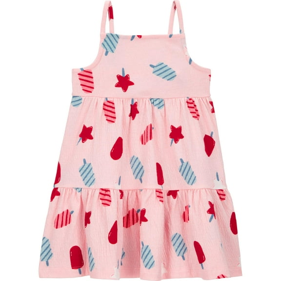 Carter's Child of Mine Baby and Toddler Girl Patriotic Dress, Sizes 12M-5T