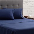 thumbnail image 2 of Safdie & Co. Solid 4 Piece Double Navy Sheet Set, 2 of 3