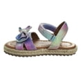 thumbnail image 3 of Laura Ashley Girls Buckle Hook And Loop Footbed Sandals (Toddler Sizes), Lila, 5, 3 of 7