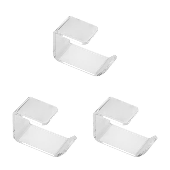 Seitruly Colgador de auriculares acrílico debajo del escritorio, soporte para auriculares, oficina, dormitorio, sala de estar, organizador de Type4 NO4