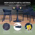 thumbnail image 4 of WestinTrends Playa 31.5" Round Outdoor Indoor Metal Cocktail Dining Table, Navy Blue, 4 of 11