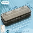 thumbnail image 3 of Lzobxe Translucent Frosted Pencil Case Storage Multi-functional Plastic, Clrear, 3 of 8