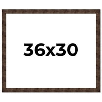 36x30 Frame Brown Burl Real Wood Picture Frame Width 1.625 Inches | Interior Frame Depth 0.5 Inches