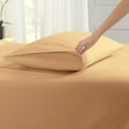 thumbnail image 2 of Empyrean Queen Sheet Set (4 PC), 16” Deep Pocket Queen Size Sheet Set, Queen, Camel Gold, 2 of 7