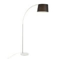 thumbnail image 2 of March Contemporary Floor Lamp in White Marble and Nickel with Black Linen Shade by LumiSource, 2 of 7