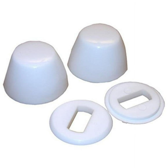 Larsen Supply 04-3911 White Plastic Universal Toilet Bolt Cap - Pack Of 6