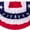 1 PCS, variant on 6 PCS Fourth of July Decorations, 3 x 6 FT Large Patriotic USA Pleated Fan Flags, Outdoor American Flag Banner US Half Fan Bunting Flag for 250th Anniversary Memorial Day Door Yard Home Decor