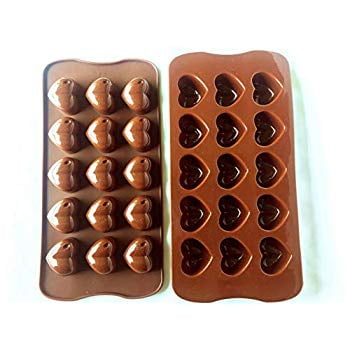 Details about   2 Pcs Silicone Mold Tray Set Heart Shaped Silicone Mold Tray Candy Ice Soap Cra 