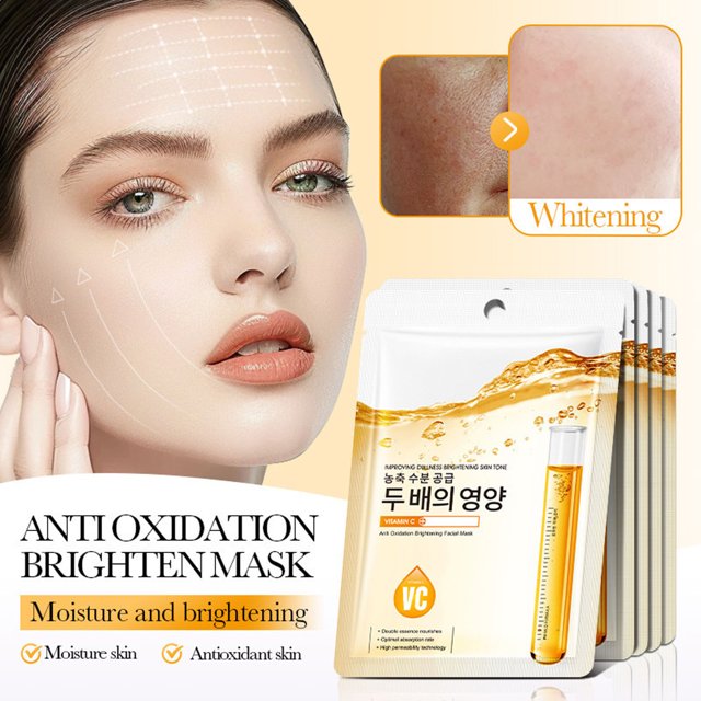 Mascarilla Facial de Colágeno 25ml | Reducción de arrugas e hidratación hidratante para mujeres | Material de biocelulosa para una piel suave | Calidad de spa nutritivo | Mejorar la reparación de la