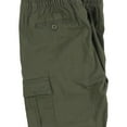 thumbnail image 3 of Galaxy Mens Cargo Twill Casual Jogger Pants, Green, Large, 3 of 3