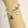 thumbnail image 4 of Pulsera navideña para mujer, pulsera colgante con dije de cuentas navideñas, pulsera de cadena de serpiente, regalo de joyería navideña, 21 cm, 4 of 7