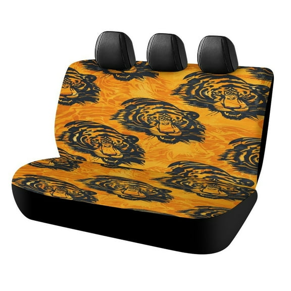 Animal Print Patterns Rear Seat Covers, Car Backseat Protector, Universal Back Seat Vehicle Interior Protector, Fits Most Cars, SUVs, Sedans, Trucks