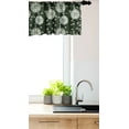 thumbnail image 2 of Ambesonne Floral Window Valance, Repeating Flying Dandelions, 42" x 12", Dark Green Fawn and Grey, 2 of 2