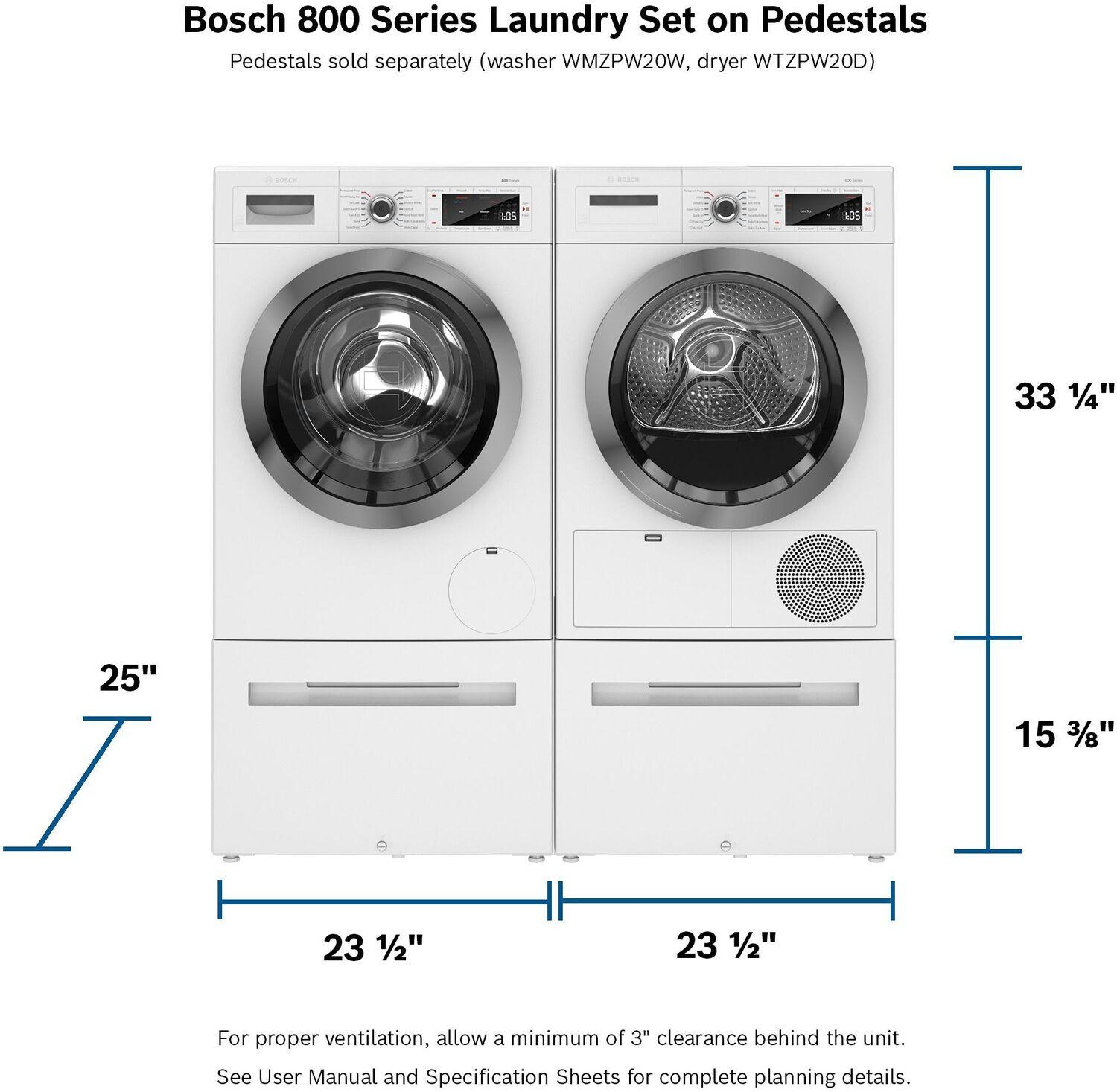 Bosch Wtg865h4uc 800 Series 24" Wide 4.0 Cu. Ft. Energy Star Certified Electric Dryer - - image 5 of 5