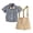 R04-Khaki, variant on RMGVDSD Baby Boy Formal Short Set Toddler Summer Gentleman Outfits Short Sleeve Bowtie Shirt Tops Suspender Shorts Suits Boys Party Wear Valentines Outfits