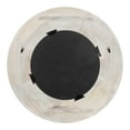thumbnail image 4 of Kate and Laurel Usra Round Carved Wood Mirror, 26 Inch Diameter, Whitewash, Light Wooden Circle Mirror with Carved Indentation and Sunburst Wall Mirror Look, 4 of 7